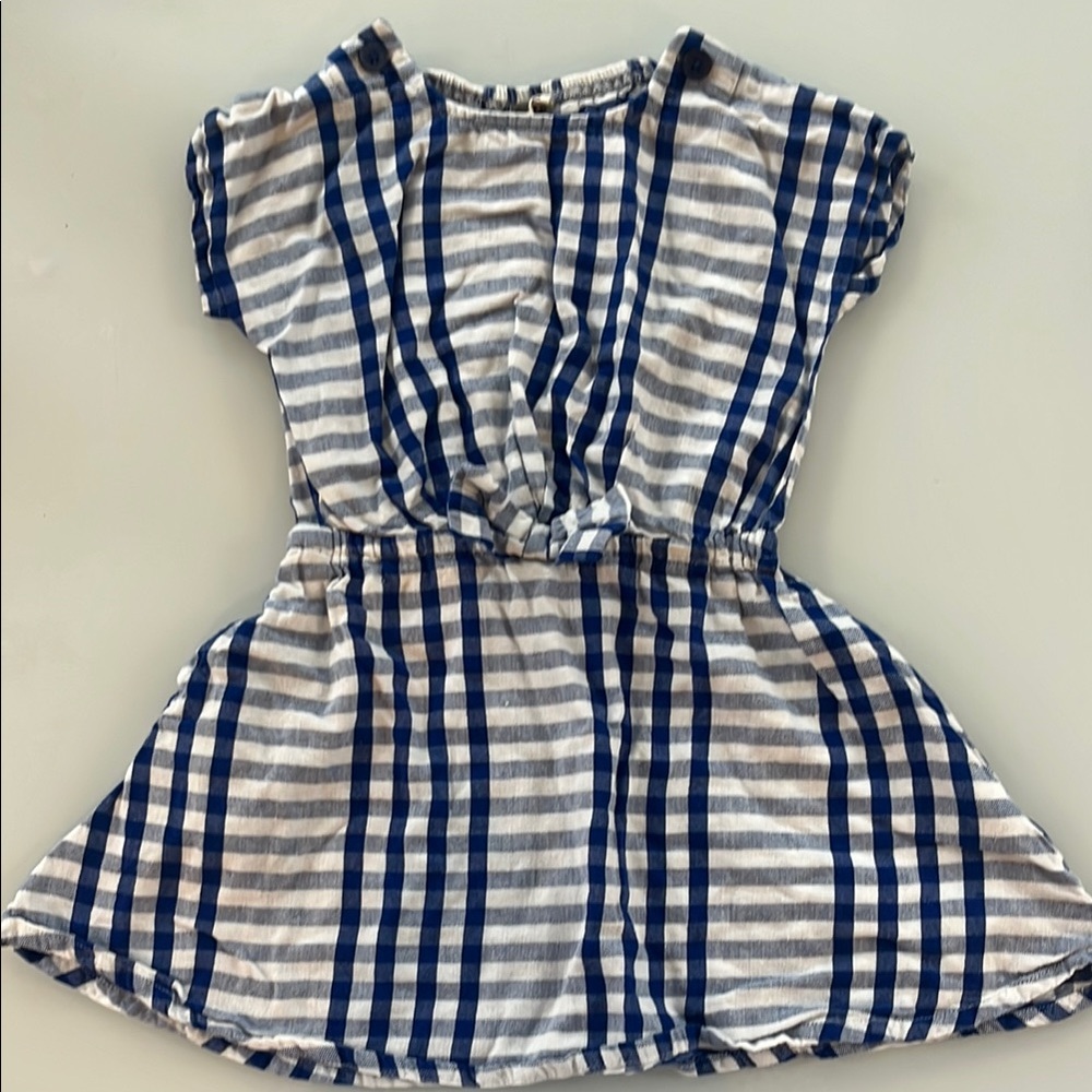 Striped Blue and White Dress